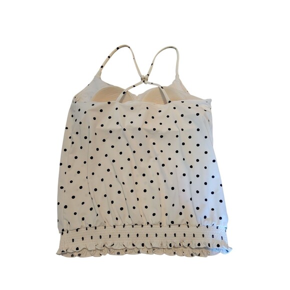 Women's Size Medium Carve Designs Swim Tankini Top Navy Blue White Light Padding - Picture 3 of 4